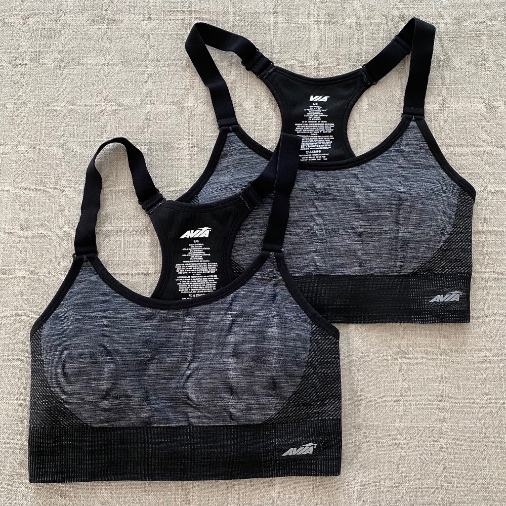 Set of 2 Avia Sports Bra Tops - Size M